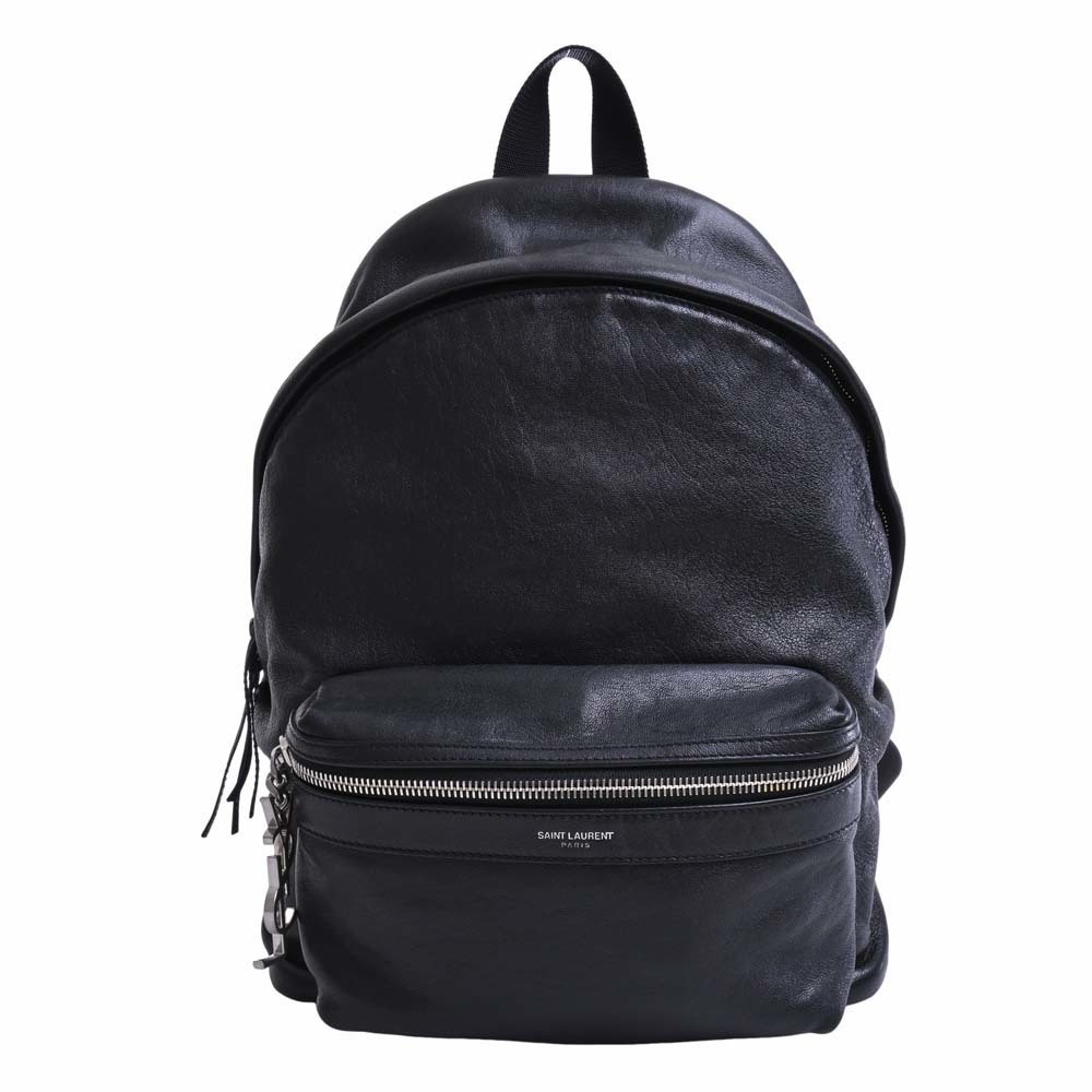 Saint Laurent Leather City Backpack Rucksack Black